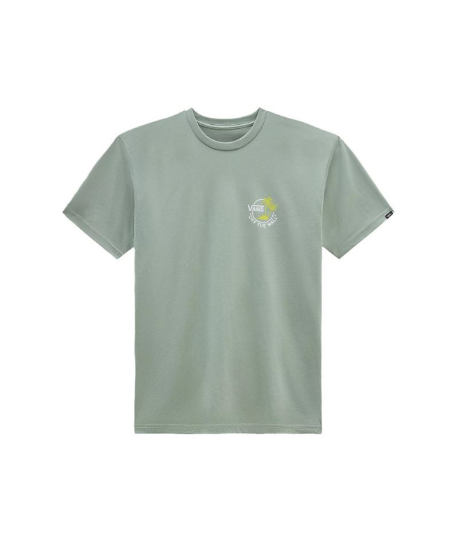Camiseta Vans Classic Mini Dual Palm Iceberg Verde Hombre
