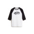 Camiseta Vans Estilo 76 Raglan Branco/Preto Homem