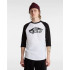 Camiseta Vans Estilo 76 Raglan Branco/Preto Homem