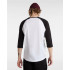 Camiseta Vans Estilo 76 Raglan Branco/Preto Homem