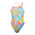Fato de banho Natação Speedo Mulher de Allover Digital V-Back Azul/Coral
