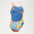 Fato de banho Natação Speedo Mulher de Allover Digital V-Back Azul/Coral