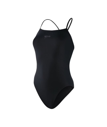 Bañador de Natación Speedo Endurance+ Thinstrap Negro Mujer