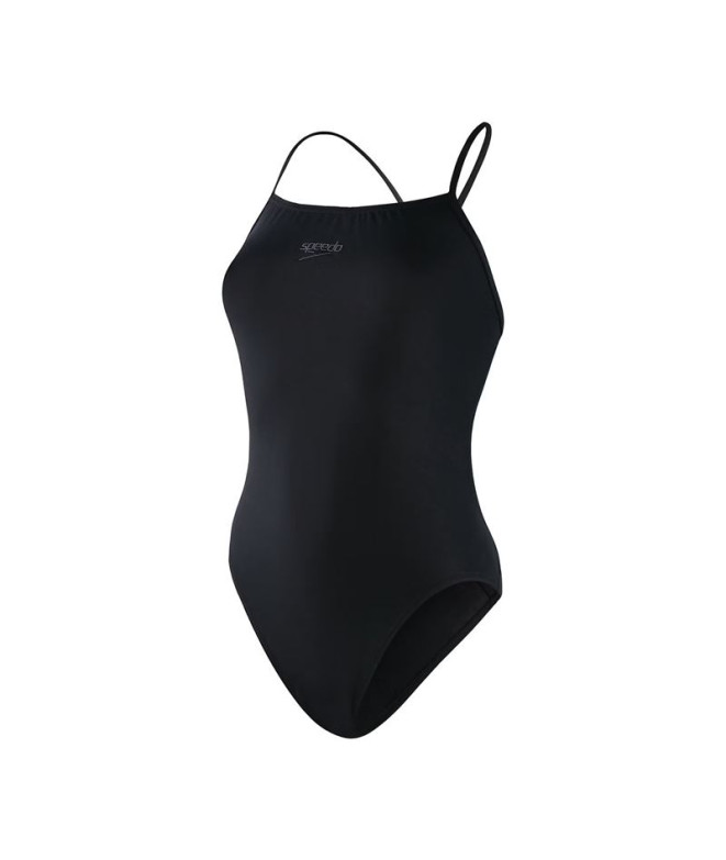 Fato de banho Natação Speedo de Endurance+ Thinstrap Preto Mulher