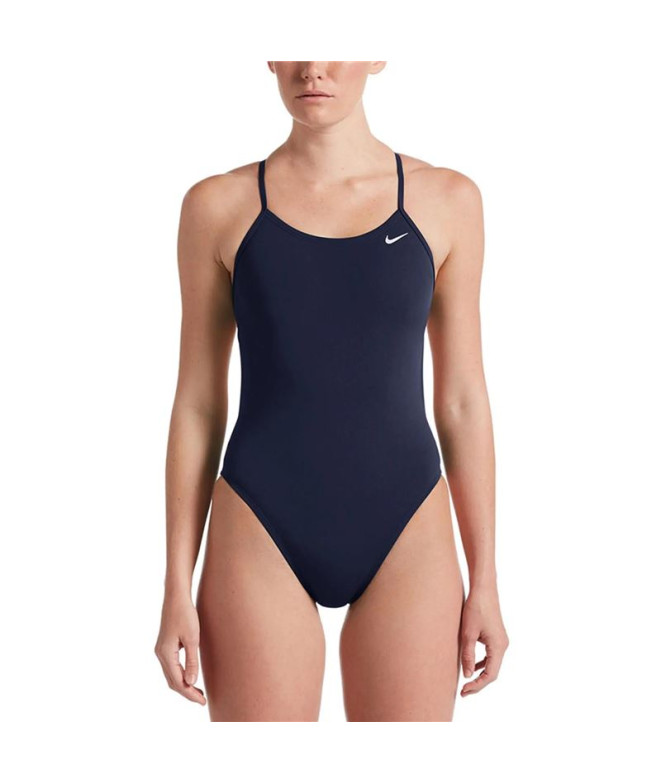 Bañador de Natación Nike Hydrastrong Solid Mujer Azul Marino