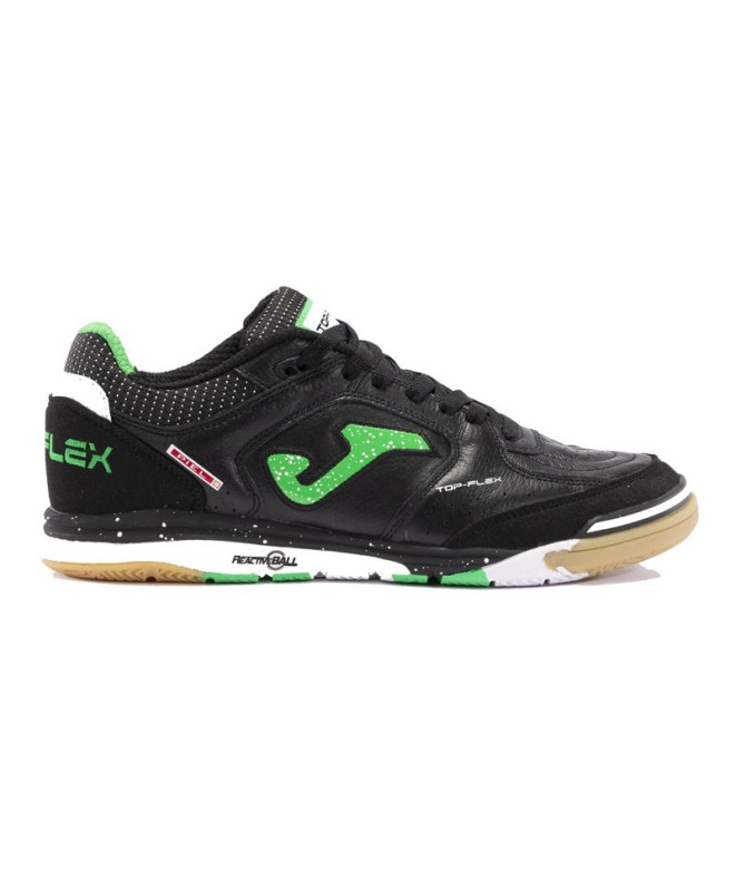 Zapatillas de Fútbol sala Joma Top Flex Rebound 2401 Negro Verde Indoor
