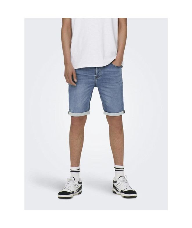 Calça Only & Sons Onsply Blue 8584 Blue Denim...