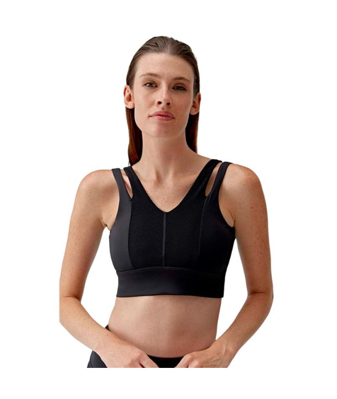 Top de Yoga Born Living Yoga Reka Negro Mujer