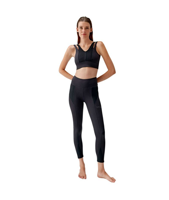 Mallas de Yoga Born Living Yoga Reka Negro Mujer
