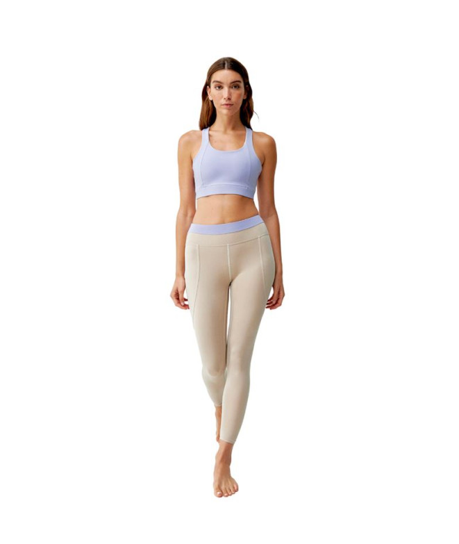 Collants Born Living Yoga Navani Beige/Lavande Femme