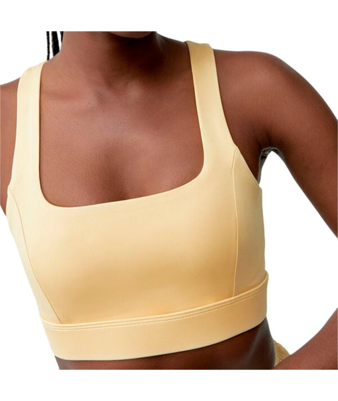 Top Born Living Yoga Padma 2.0 Amarelo/Branco Mulher