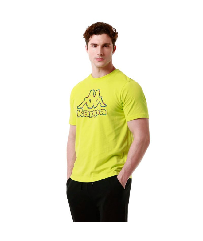 T-shirt Kappa Fario Graphik Jaune Homme