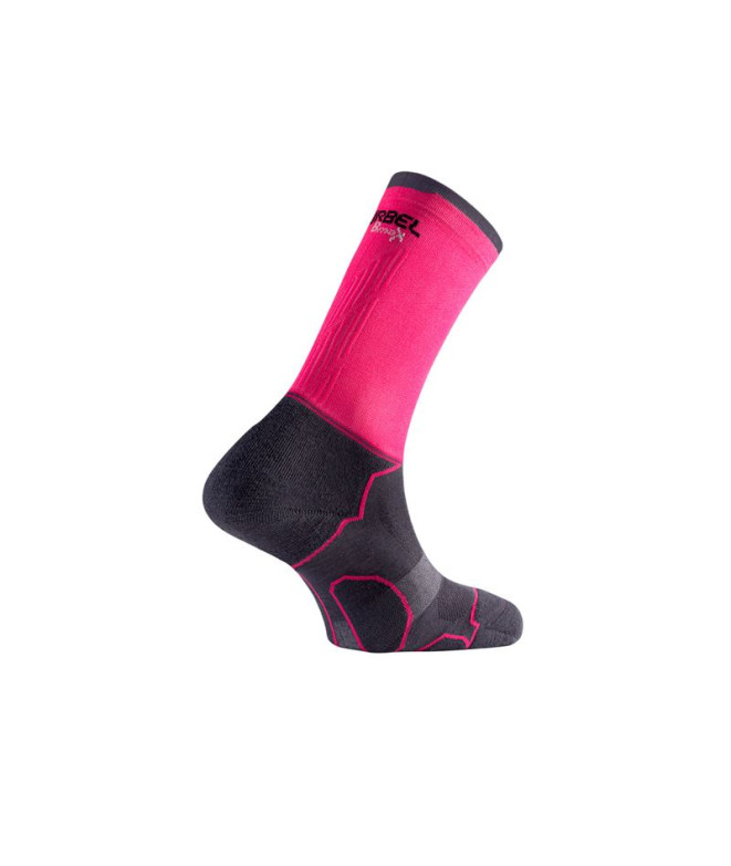 Meias de Lurbel Desafio Five Comp Marengo/Fucsia