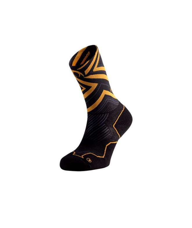 Chaussettes de Lurbel Distance Iti Five Noir/Ambre Jaune