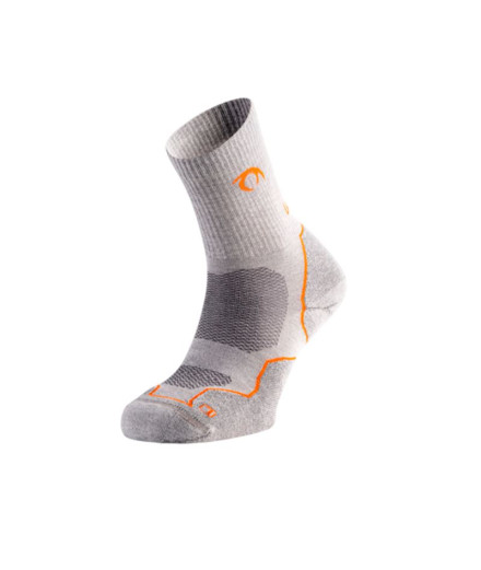 Meias de Lurbel Terra Four Cinza Gelo/Laranja