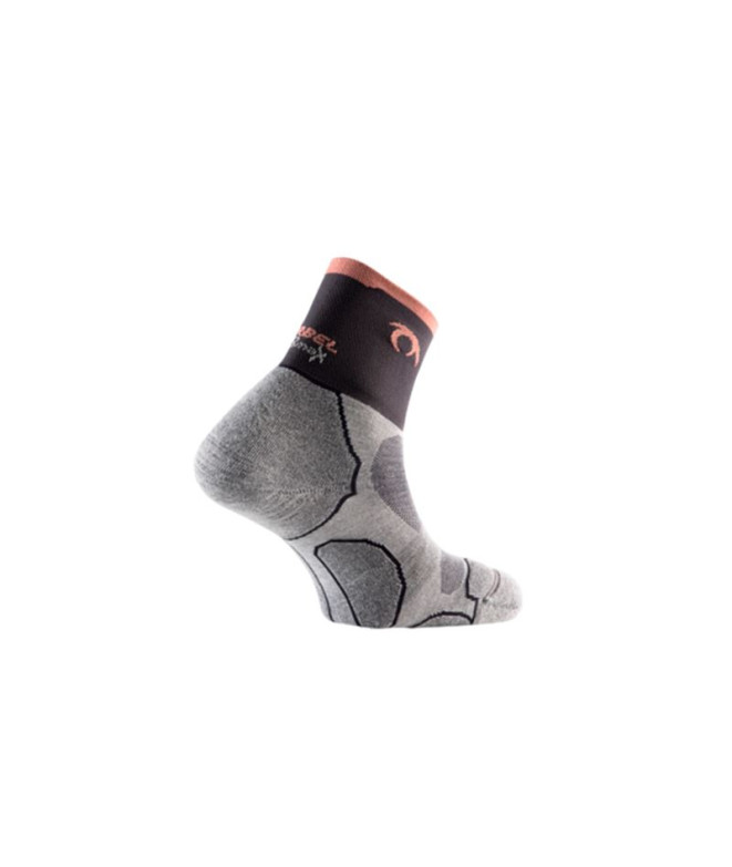 Meias de Lurbel Desafio Four Cinza Gelo/Coral