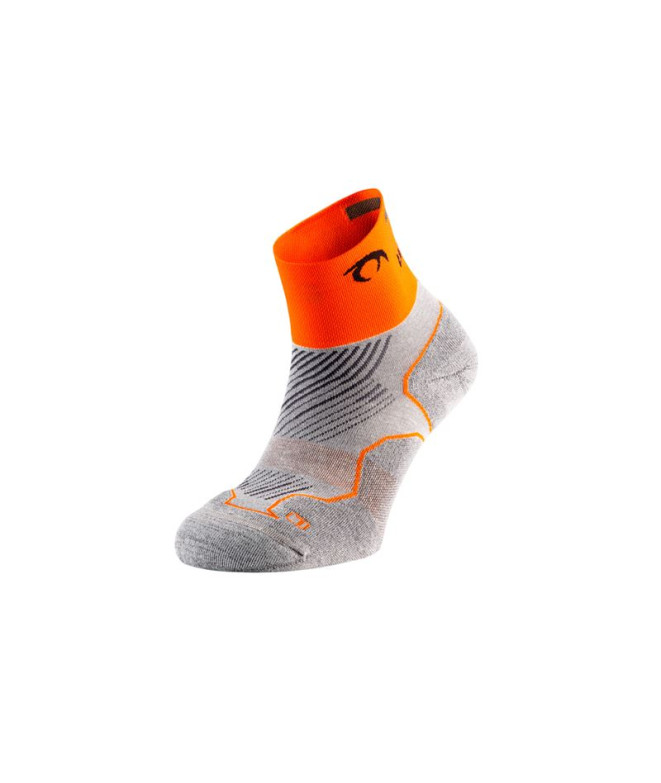 Chaussettes de Lurbel Distance Three Ice Grey/Orange