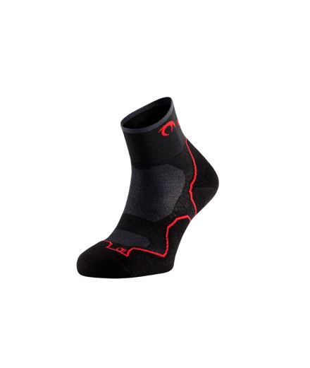 Meias de Trail Lurbel Desafio Three Preto/Vermelho