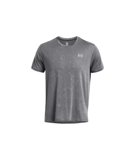 Camiseta de Running Under Armour Launch Splatter Hombre Gris