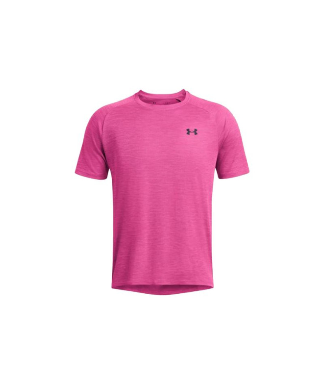 Camiseta de Fitness Under Armour Tech Textured Hombre Rosa