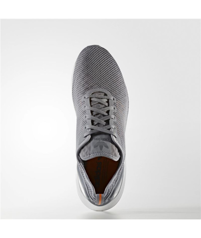 Mens grey adidas zx flux trainers online