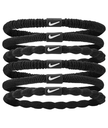 Ruban de Pelo de Fitness Nike Flex Hair Tie 6Pk Blablawhi