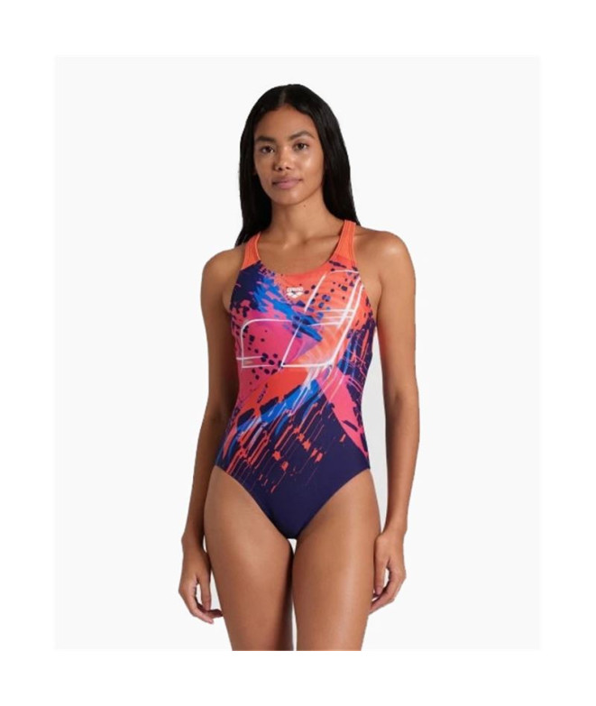 Maillot de bain par Natation Arena Funny Spot Femme Navy Multi