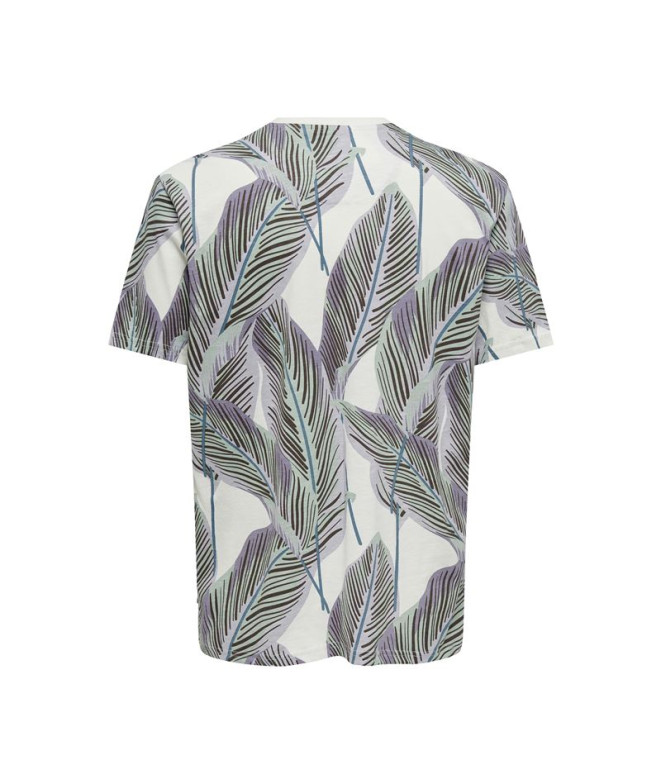 Camiseta Only & Sons Onskobe Reg Banana Leaf...
