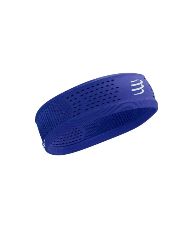 Cinta de pelo de Running Compressport Thin On/Off Dazzling Azul/Blanco