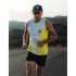 Camiseta Running Homem de Compressport Performance Branco/Amarelo