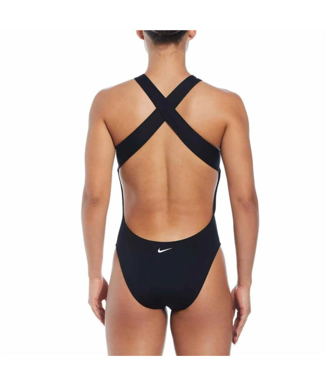 Bañador de Natación Nike Multi Logo Mujer Negro