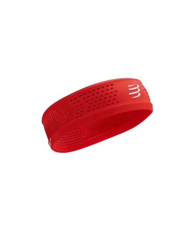 Cinta de pelo de Running Compressport Thin On/Off Core Rojo/Blanco
