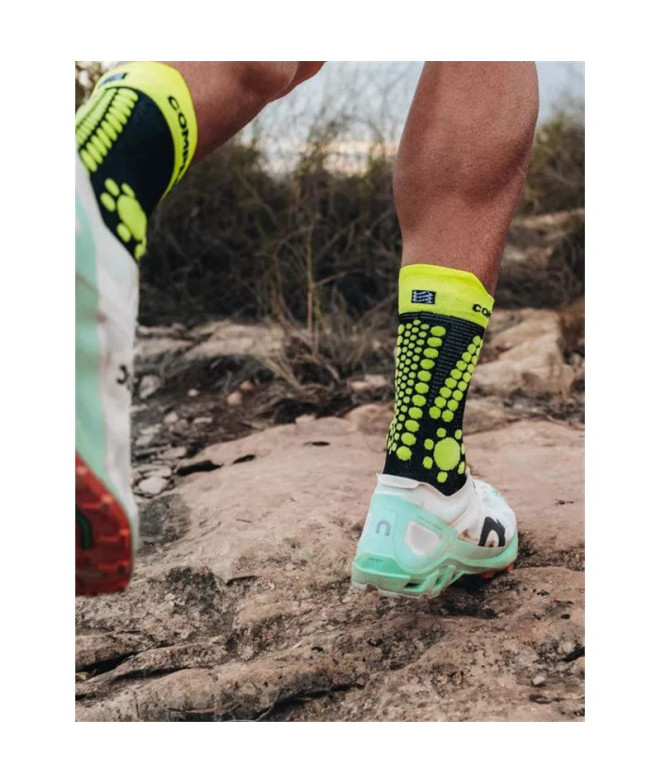 Meias Trail de Compressport Pro Racing v4.0 Preto
