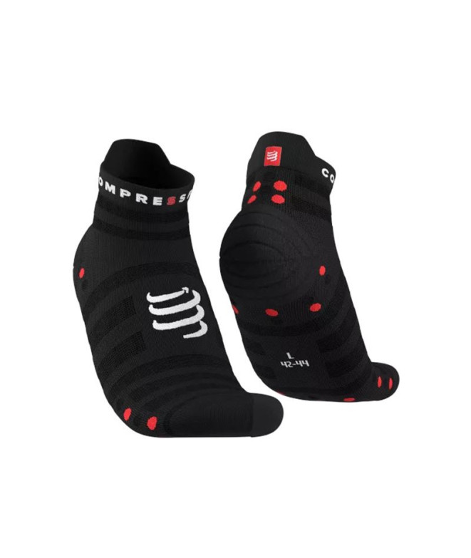 Chaussettes Running de Compressport Pro Racing v4.0 Ultralight Run Low Black