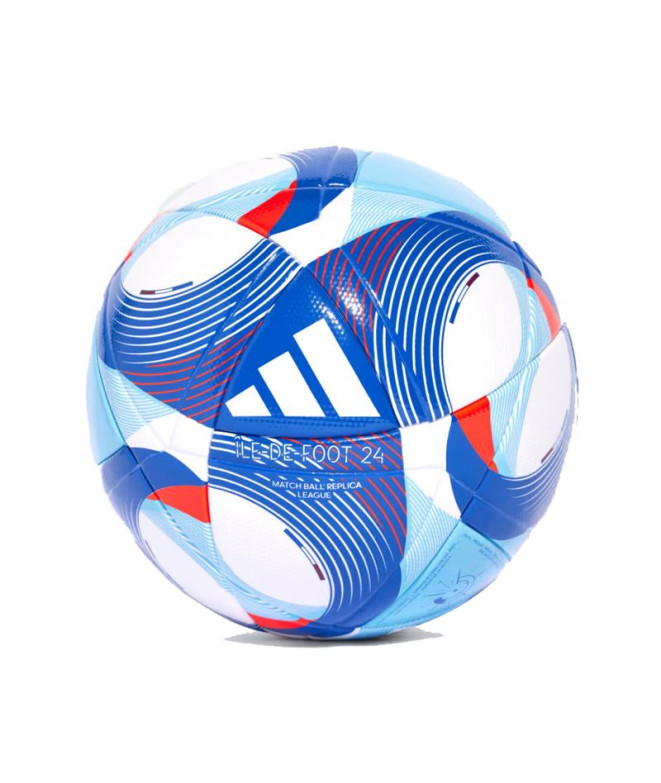 Bola futebol adidas de Ile de Foot 24 League Branco/Azul