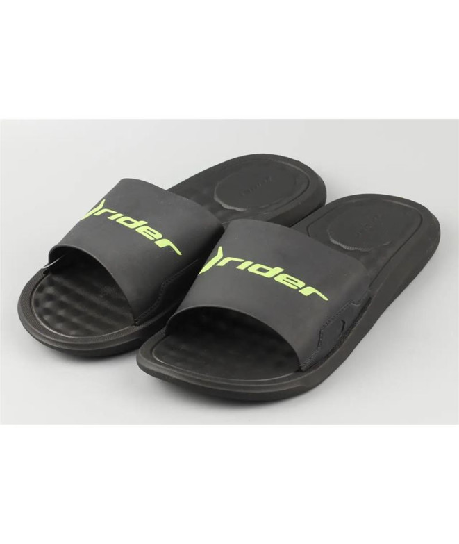 Chinelos Rider Step Homem Slide Preto/Verde