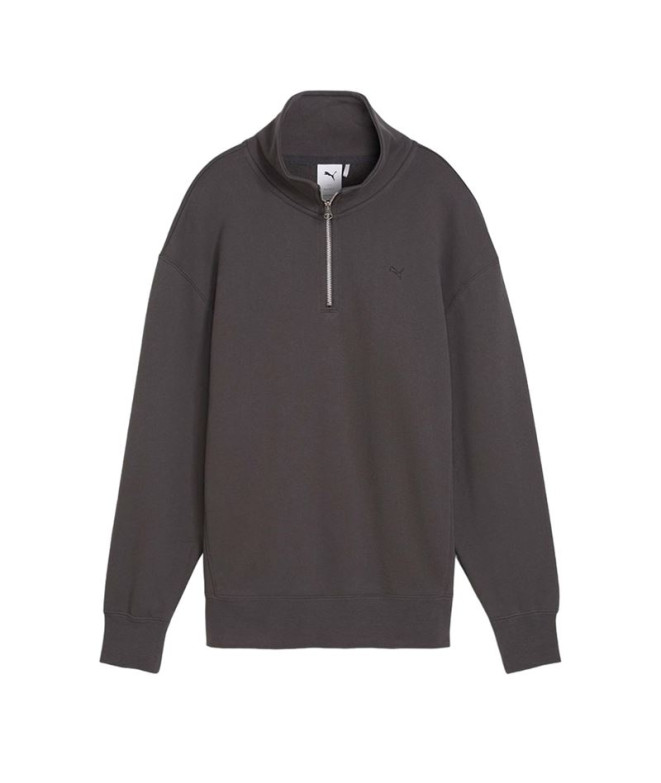 Sudadera Puma YONA Half-Zip Gris Mujer
