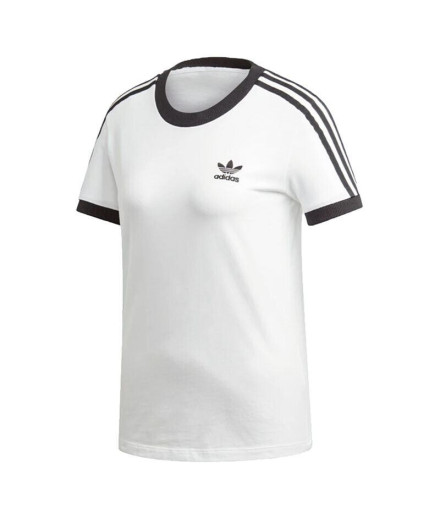 Camiseta adidas 3 Bandas Mujer Blanco