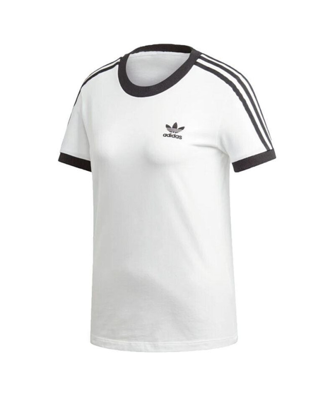 Camiseta adidas Mulher 3 Bandas Branco