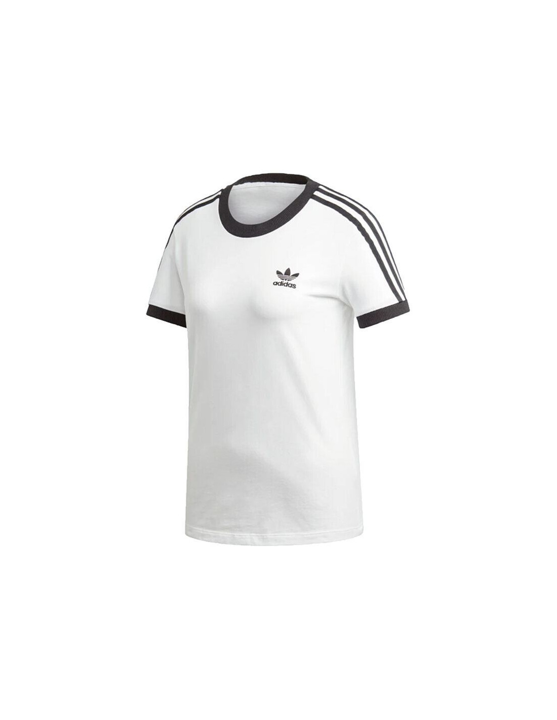 T shirt adidas Femme 3 bandes blanches