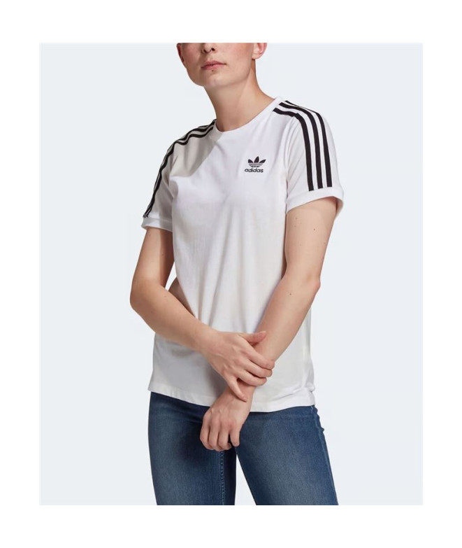 Camiseta adidas Mulher 3 Bandas Branco