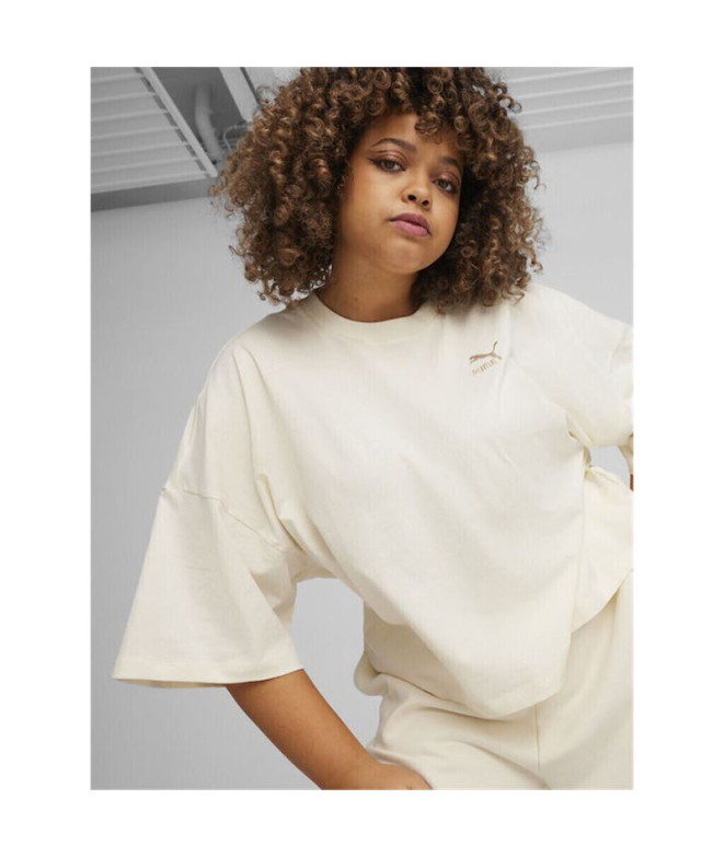 Camiseta Puma Better Classics Bege Mulher