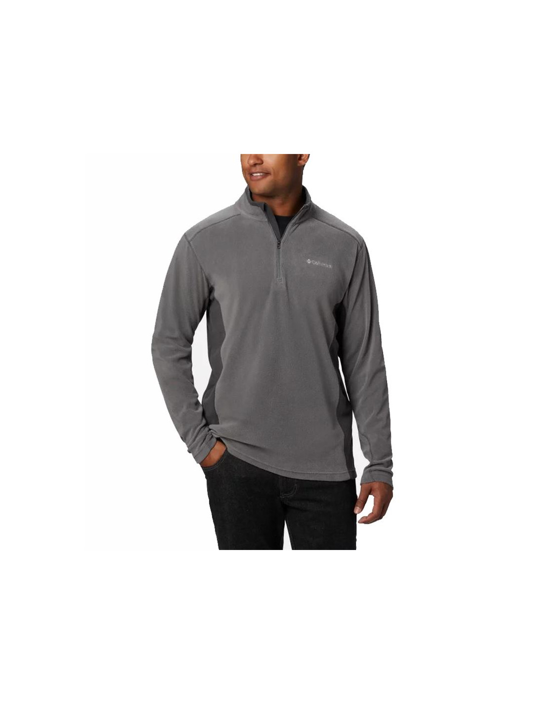 Columbia Klamath Range 2 Half Zip, Felpa In Pile Uomo, City Grey/Shark, XS