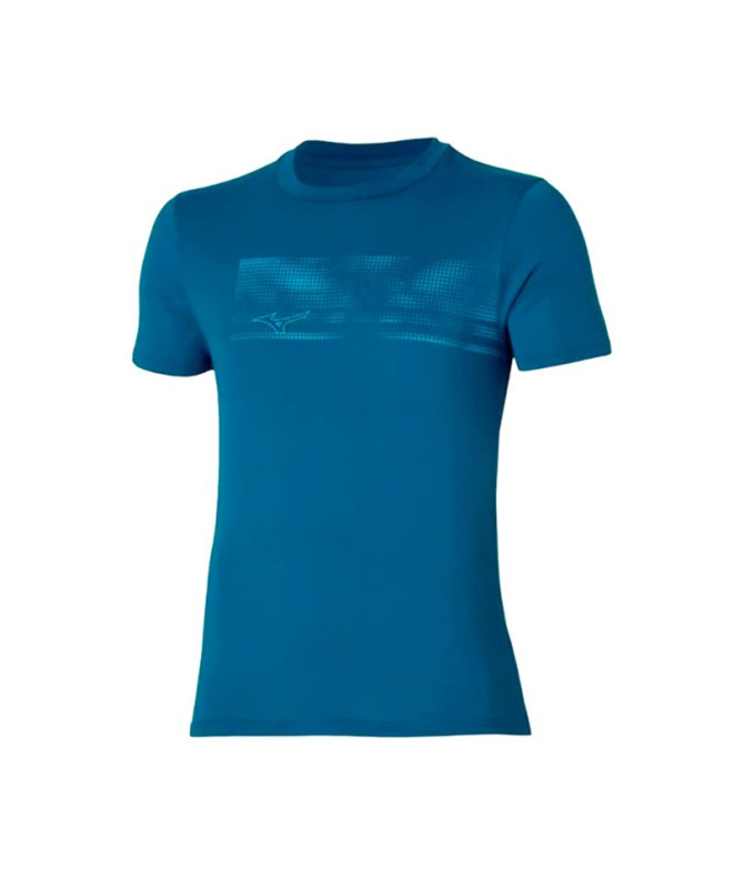 Camiseta Running Mizuno Homem Do Athletics Blue