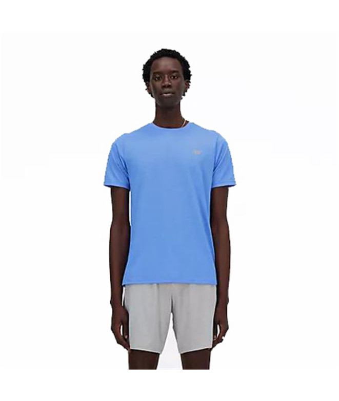 Camiseta New Balance Sport Essentials Heathertech Hombre Azul