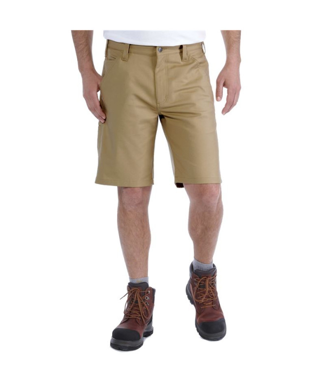 Calça Homem Carhartt Rugged Stretch Canvas Short Dark Khaki