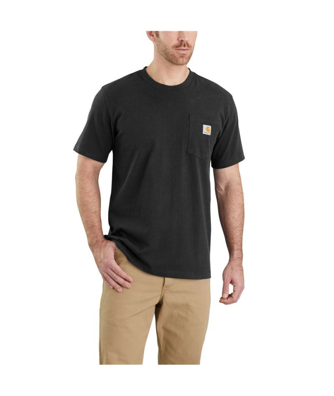 Camiseta Homem T-Shirt Carhartt K87 Pocket S/S Preto