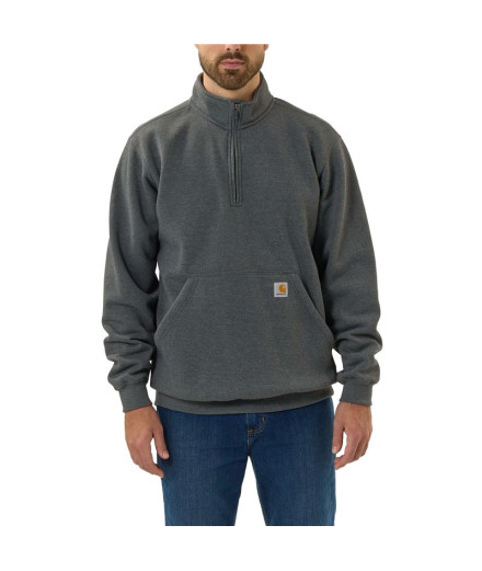 Polar Carhartt Sweatshirt à col zippé Quart Homme Carbon...