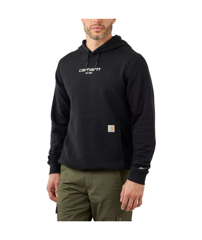 Moletom Homem Sweatshirt com logótipo gráfico leve Carhartt Preto