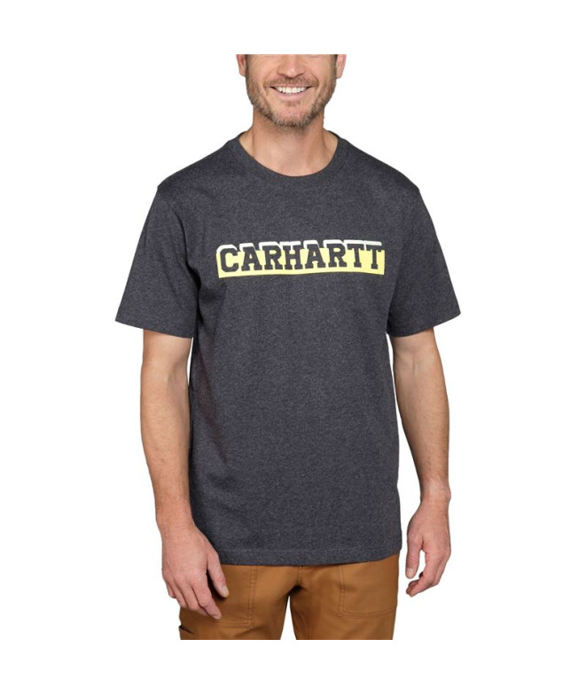 Camiseta Homem T-shirt com logotipo gráfico Carhartt Relaxed S/S Carbon Heather